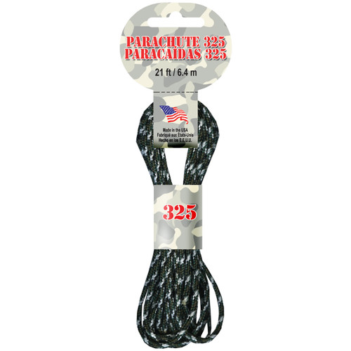 6 Pack Pepperell Braiding Parachute Cord 3mmx21'-Army Camo PARA2-133 - 725879308148