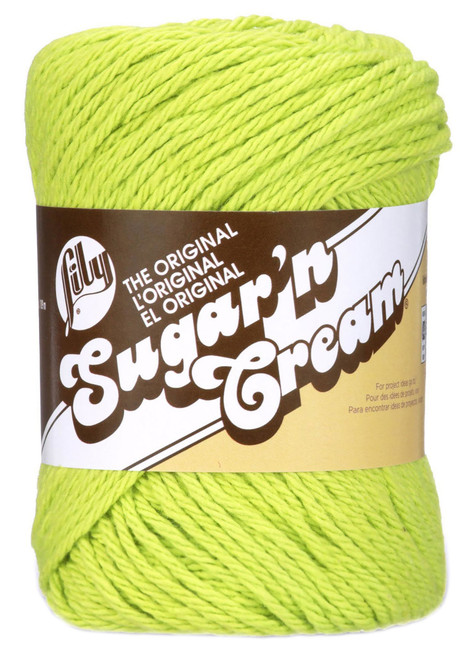 6 Pack - Lily Sugar'n Cream Yarn - Solids-Hot Green - 102001-1712 - 057355268753