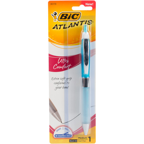 3 Pack BIC Atlantis Ultra Comfort Ballpoint Pen 1/Pkg-Assorted Barrels -VCGUP11X - 070330351707