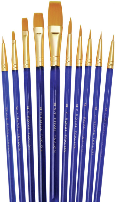 3 Pack - Royal & Langnickel(R) Gold Taklon Super Value Pack Brush Set-10/Pkg - SVP1