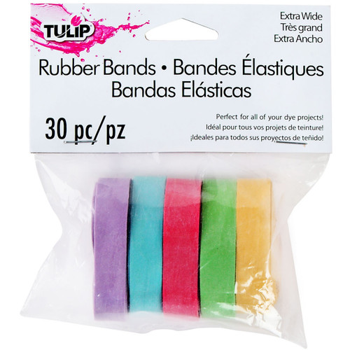 6 Pack - Tulip Extra Wide Rubber Bands 30/Pkg- - 31627 - 017754316271