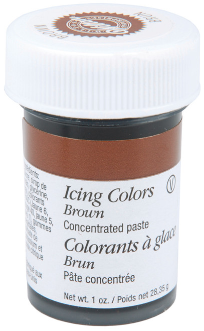 6 Pack Wilton Icing Colors 1oz-Brown W610-507 - 070896065070