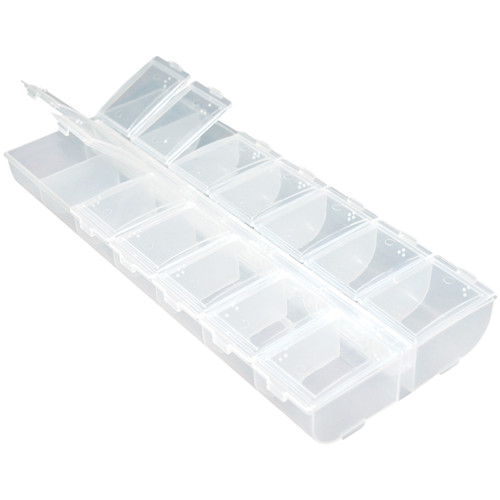 3 Pack - Craft Medley Organizer Box W/Snap Lids 14 Compartments-9"X4"X1" - PB803 3 Pack - Craft Medley Organizer Box W/Snap Lids 14 Compartments-9"X4"X1" - PB803