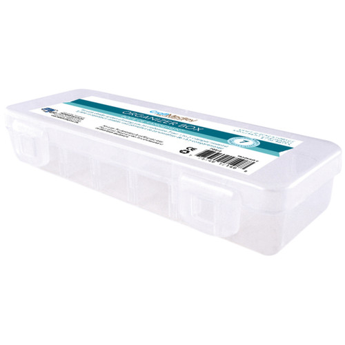 6 Pack - Craft Medley Organizer Box W/Lid & 6 Dividers-6.75"X2.25"X1.1875" - PB818