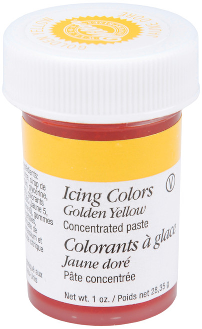 6 Pack Wilton Icing Colors 1oz-Golden Yellow W610-159 - 070896061591