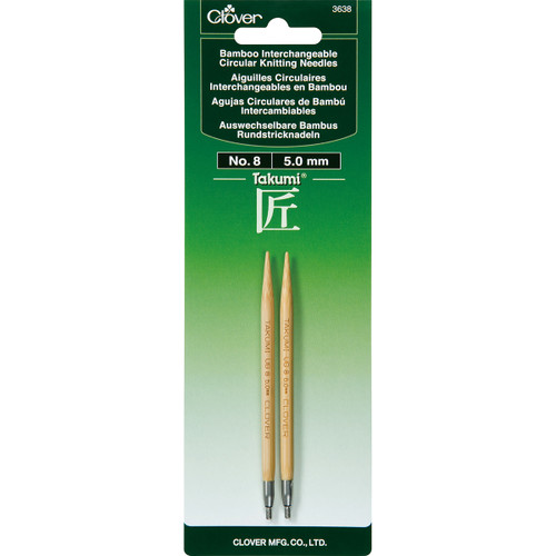 3 Pack Takumi Bamboo Interchangeable Circular Knitting Needles-Size 8/5mm 3638-8 - 051221736384