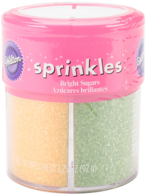 3 Pack Wilton Sugar Crystal Sprinkles 3.25oz-Bright, 4 Cell W710SCR-651 - 070896716514