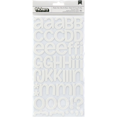 3 Pack - American Crafts Foam Alphabet Stickers-Rootbeer Float-White, 92/Pkg - 42732 - 718813427326