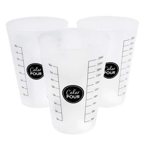 3 Pack - American Crafts Color Pour Measuring Cups 4/Pkg- - 349618