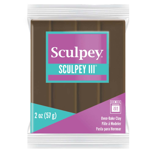 5 Pack Sculpey III Oven-Bake Clay 2oz-Suede Brown S302-1109 - 715891111093