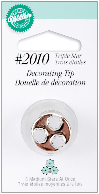 6 Pack Wilton Decorating Tip-#2010 Triple Star W4182010 - 070896042392