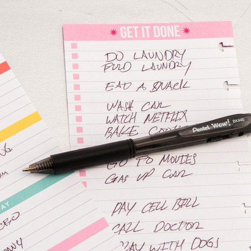 3 Pack - Pentel Wow! Retractable Medium Ballpoint Pens 5/Pkg-Black - BK440BP5 3 Pack - Pentel Wow! Retractable Medium Ballpoint Pens 5/Pkg-Black - BK440BP5