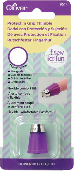 3 Pack Clover I Sew For Fun Protect 'n Grip Thimble9614 - 051221796142