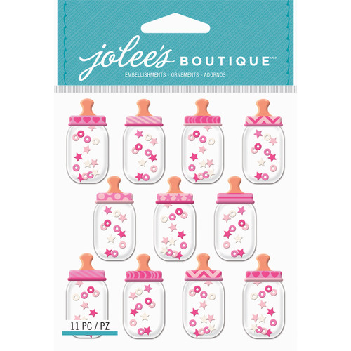 3 Pack Jolee's Cabochon Dimensional Repeat Stickers-Baby Girl Bottle Dome E5021933 - 015586968507