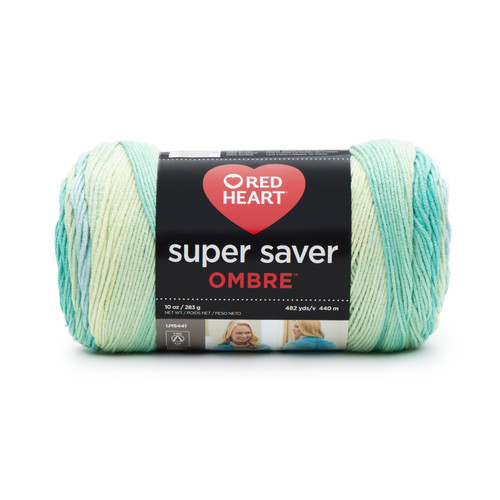 2 Pack - Red Heart Super Saver Ombre Yarn-Seaside - E305-4935 - 073650034879
