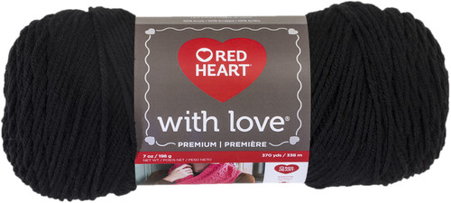 3 Pack - Red Heart With Love Yarn-Black - E400-1012 - 073650817335