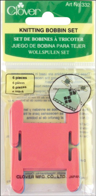 3 Pack - Clover Plastic Knitting Bobbins-1.5"X2.5" 6/Pkg - 332 - 051221355813