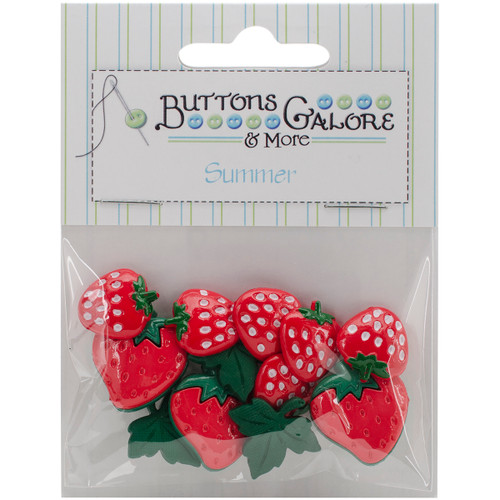 6 Pack - Buttons Galore Button Theme Pack-Strawberry Fields - BTP-4097 - 840934087605