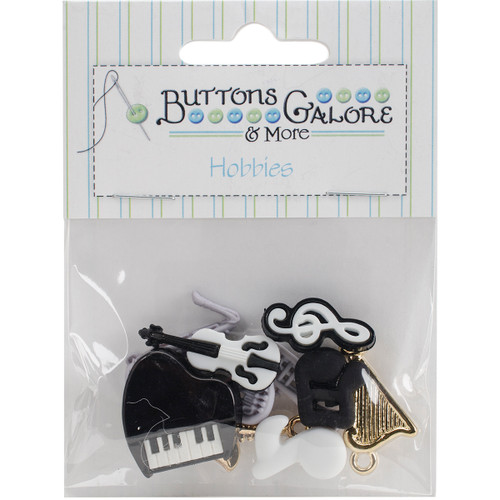 6 Pack - Buttons Galore Button Theme Pack-Music - BTP-4098 - 840934087629
