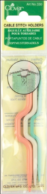 3 Pack - Clover Cable Stitch Holders-3.5" 3/Pkg - Small, Medium & Large - 330-RC - 051221354274