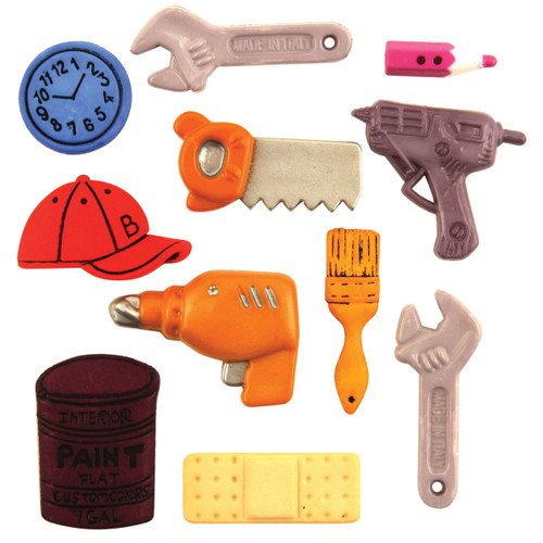 6 Pack - Buttons Galore Theme Buttons-Handyman - BGTB-4138