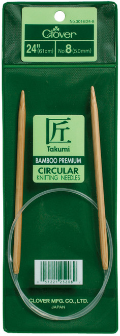 3 Pack Takumi Bamboo Circular Knitting Needles 24"-Size 8/5mm 1624-8 - 051221252082