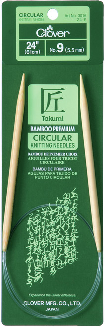 3 Pack Takumi Bamboo Circular Knitting Needles 24"-Size 9/5.5mm 1624-9 - 051221252099