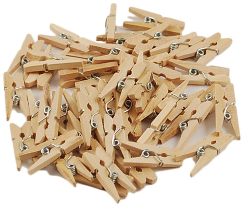 6 Pack Krafty Kids Mini Wood Clothespins-Natural 1" 45/Pkg CW600