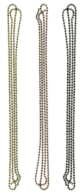 3 Pack Idea-Ology Metal Ball Chains 36" 3/Pkg Each W/6 Connectors-Antique Nickel, Brass & Copper TH92675