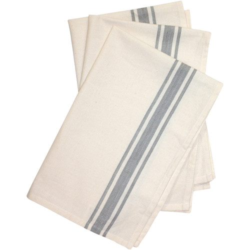 2 Pack Aunt Martha's Stitch 'Em Up Retro Stripe Towels 18"X28" 3/Pk-Gray Stripe PKGRY