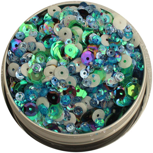 6 Pack Buttons Galore 28 Lilac Lane Tin W/Sequins 40g-Party Time LL317