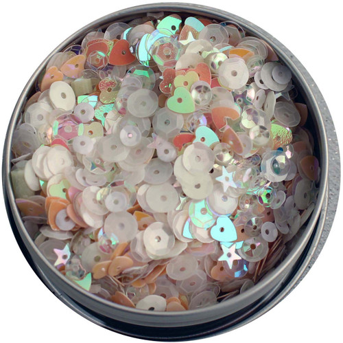 6 Pack Buttons Galore 28 Lilac Lane Tin W/Sequins 40g-Fairy Sparkle LL308