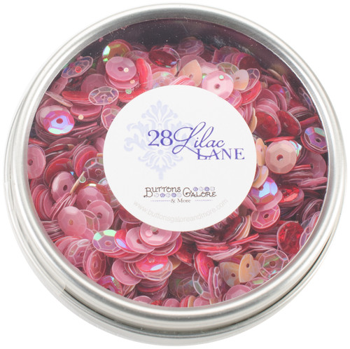 6 Pack - Buttons Galore 28 Lilac Lane Tin W/Sequins 40g-My Valentine - LL311 - 840934000574