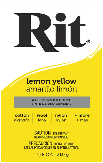 6 Pack - Rit Dye Powder-Lemon Yellow - 3-1 - 885967830101