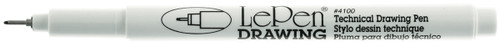 6 Pack - Uchida Le Pen Technical Drawing Open Stock-.5mm Black - U4100S-0.5 - 028617411255