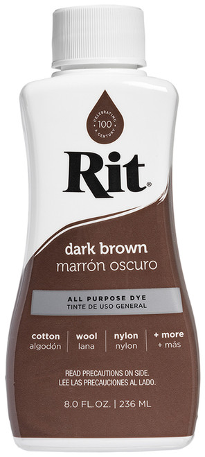 3 Pack Rit Dye Liquid 8oz-Dark Brown 8-25 - 885967882506