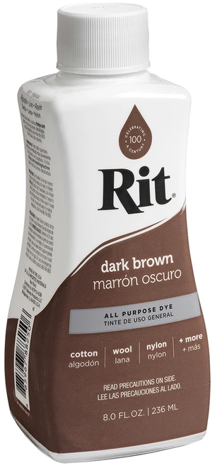 3 Pack - Rit Dye Liquid-Dark Brown - 8-25