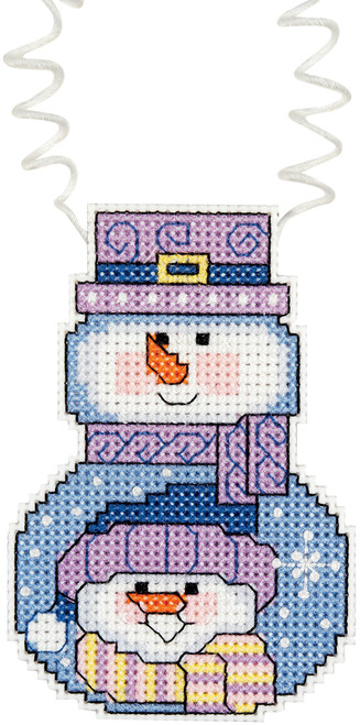 3 Pack Janlynn/Holiday Wizzers Counted Cross Stitch Kit 3"X2.25"-Snowman With Scarf (14 Count) 21-1188 - 049489211880