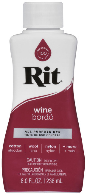 3 Pack Rit Dye Liquid 8oz-Wine 8-10 - 885967881004