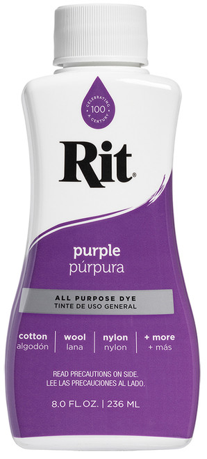 3 Pack Rit Dye Liquid 8oz-Purple 8-13 - 885967881301