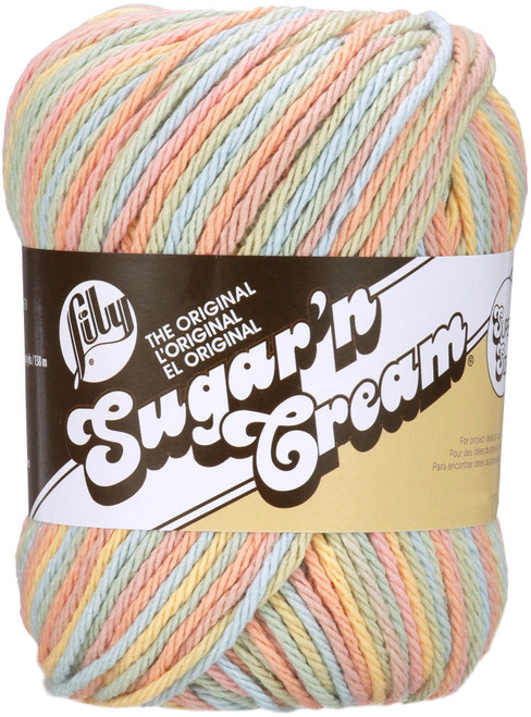 6 Pack Lily Sugar'n Cream Yarn Ombres Super Size-Buttercream 102019-19222 - 057355253773