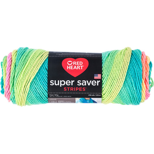 3 Pack - Red Heart Super Saver Yarn-Retro Stripe - E300B-4971 - 073650020483