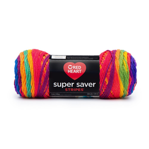 3 Pack - Red Heart Super Saver Yarn-Favorite Stripe - E300B-4965 - 073650020421