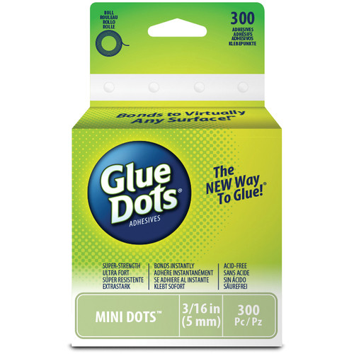 Glue Dots Clear Dot Disposable Dispenser-Craft .375 200/Pkg