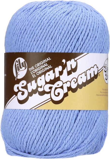 6 Pack Lily Sugar'n Cream Yarn Solids Super Size-Cornflower 102018-18083 - 057355253629