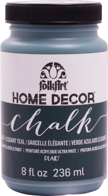 3 Pack FolkArt Home Decor Chalk Paint 8oz-Elegant Teal HDCHALK-34177 - 028995341779