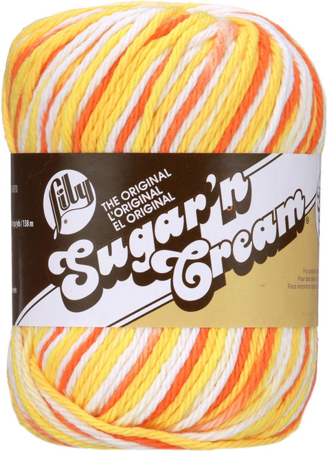 6 Pack - Lily Sugar'n Cream Yarn - Ombres Super Size-Creamsicle - 102019-19605 - 057355284074