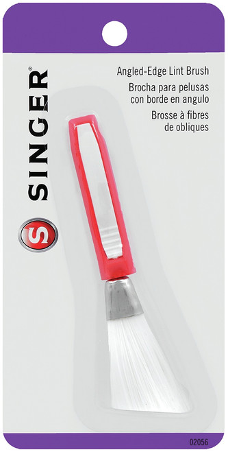 6 Pack - SINGER Nylon Angled-Edge Lint Brush W/Comfort Grip- - 02056 - 075691020569