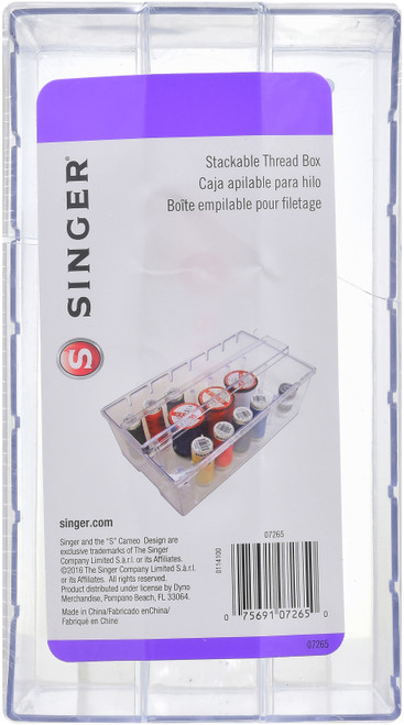 6 Pack Singer Clear Plastic Thread Box-2.75"X4.5"X8" 7265 - 075691072650