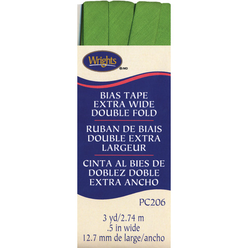 3 Pack - Wrights Double Fold Bias Tape .5"X3yd-Kiwi - 117-206-1136 - 070659895111